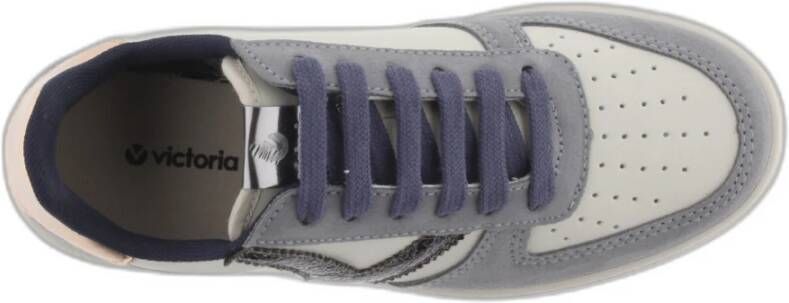 Victoria Metallic Splitleren Sneakers voor Vrouwen Blauw Dames