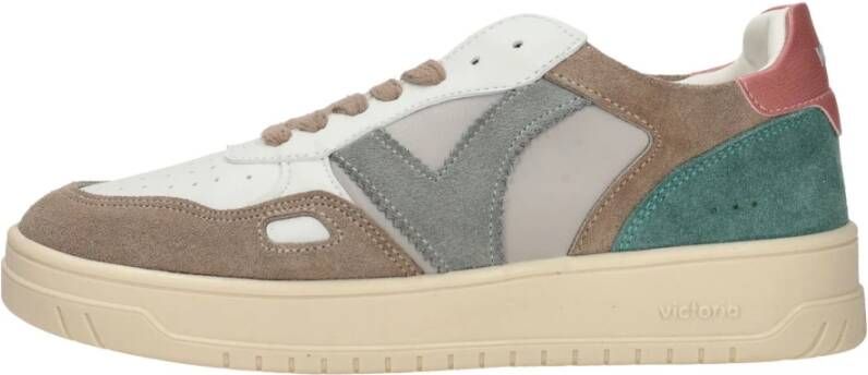 Victoria Sportieve witte sneaker met pastel kleuraccenten Wit Heren