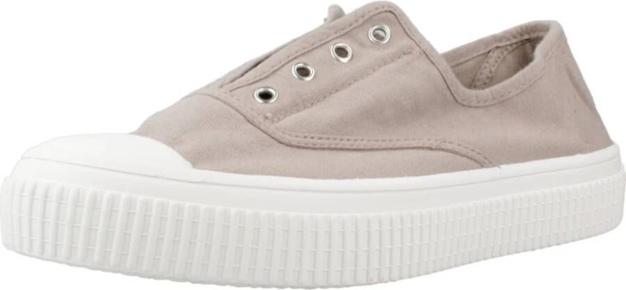 Victoria Stijlvolle Canvas Sneakers voor Vrouwen Beige Dames - Foto 3