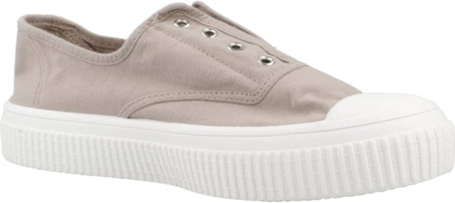 Victoria Stijlvolle Canvas Sneakers voor Vrouwen Beige Dames - Foto 5