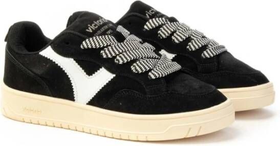 Victoria Suède Lage Sneakers voor Vrouwen Black Dames