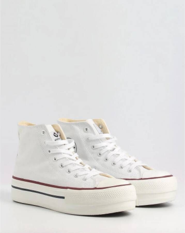 Victoria Witte Dames Platform Sneakers met Veters Wit Dames