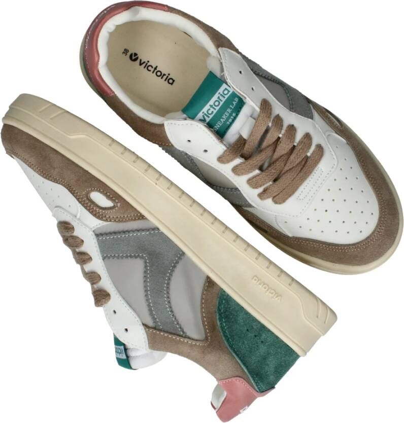 Victoria Witte Sneaker met Pastelaccenten Multicolor Dames