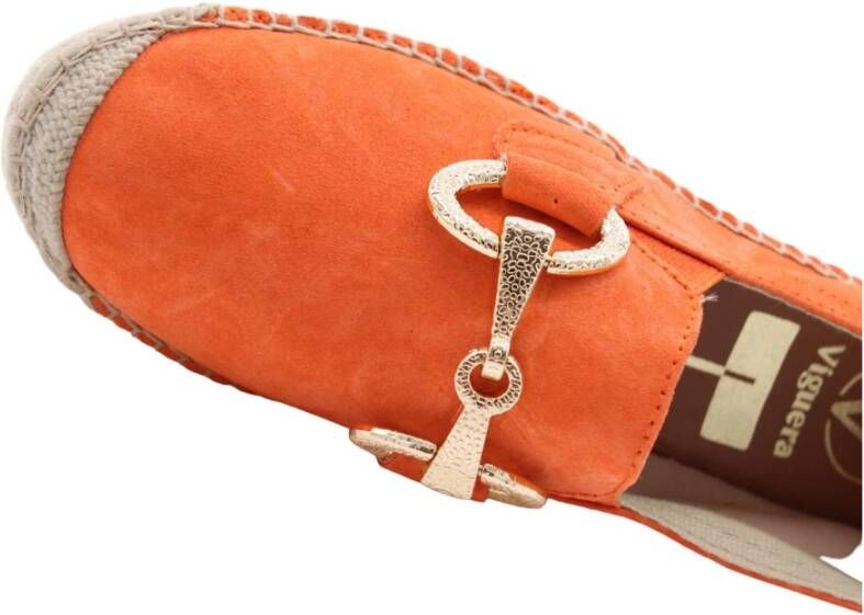 Viguera Chique Zomer Espadrilles Orange Dames