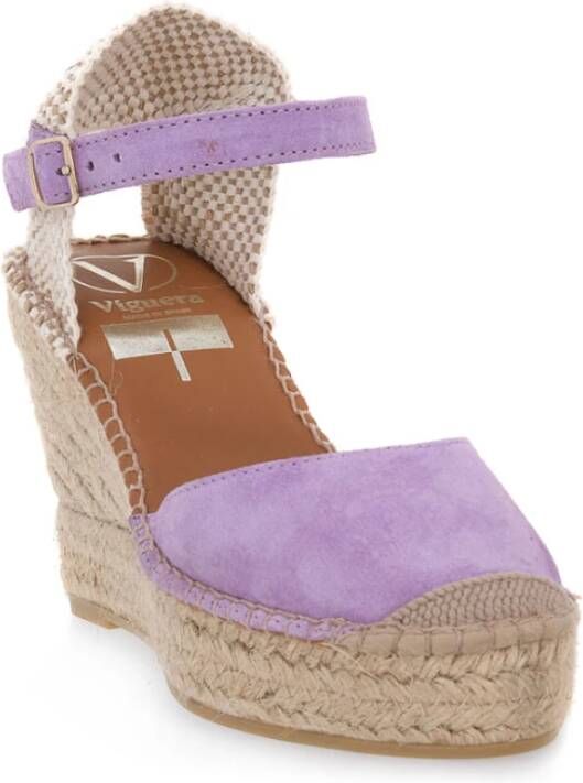 Viguera Paarse Leren Sandalen Purple Dames