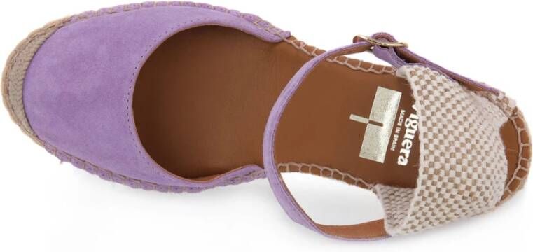 Viguera Paarse Leren Sandalen Purple Dames