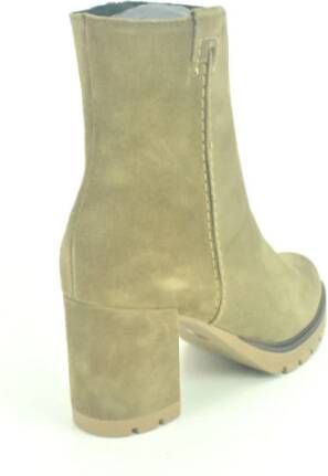 Viguera Taupe Daim Botje DH. 5cm Beige Dames