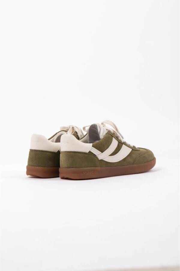 Vince Leren Sneaker in varen groen melk Green Dames