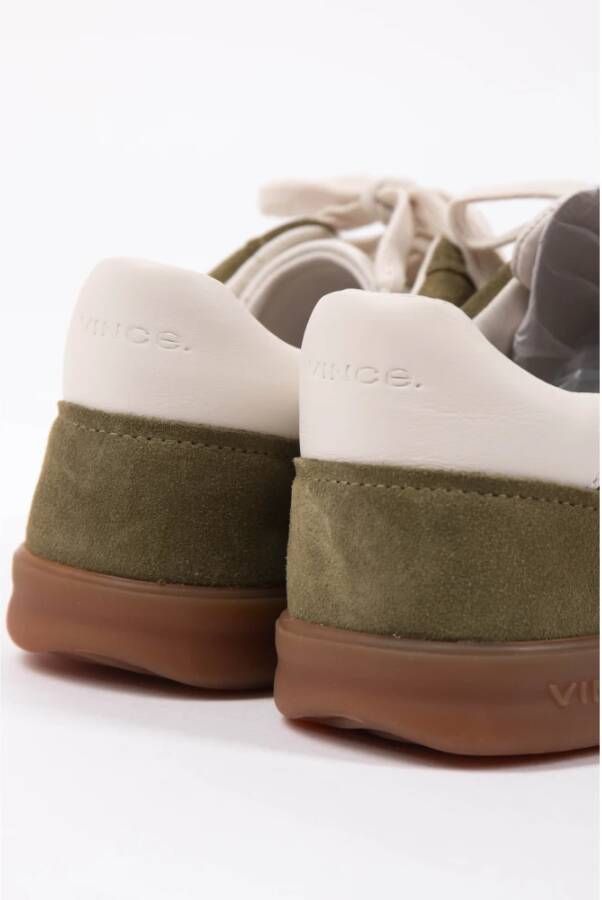 Vince Leren Sneaker in varen groen melk Green Dames