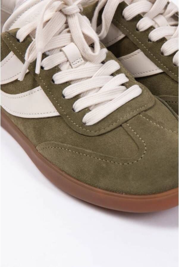 Vince Leren Sneaker in varen groen melk Green Dames