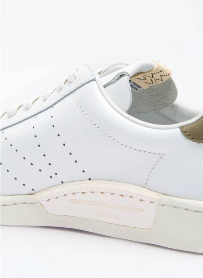 visvim Geborduurde Leren Sneakers White Heren