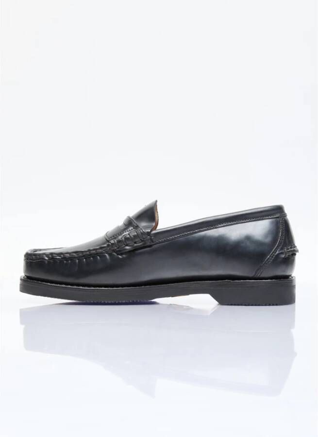 visvim Leren Penny Strap Loafers Black Heren