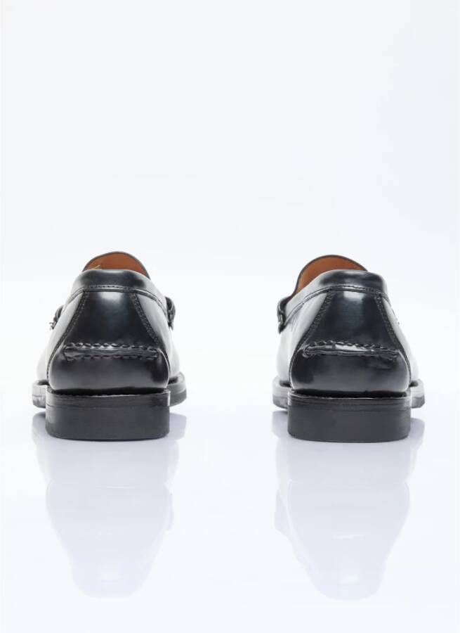 visvim Leren Penny Strap Loafers Black Heren