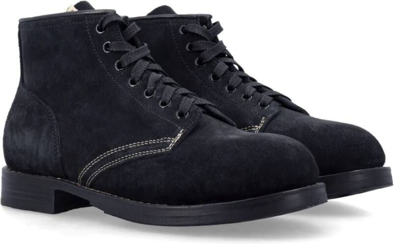 visvim Zwarte Gesloten Laarzen Brigadier Stijl Black Heren