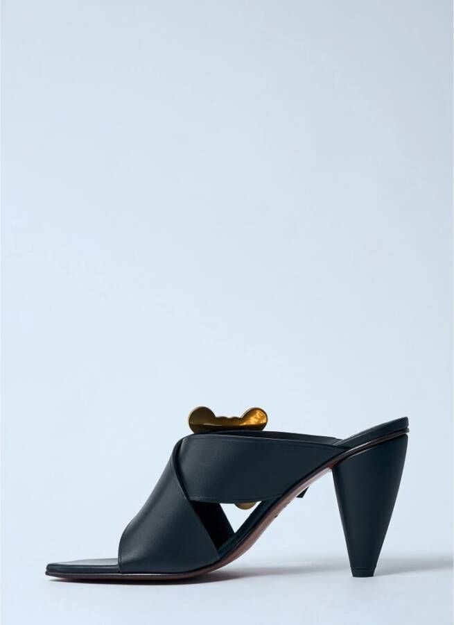 Vivienne Westwood Leren Riem Muilezels Hakken Black Dames