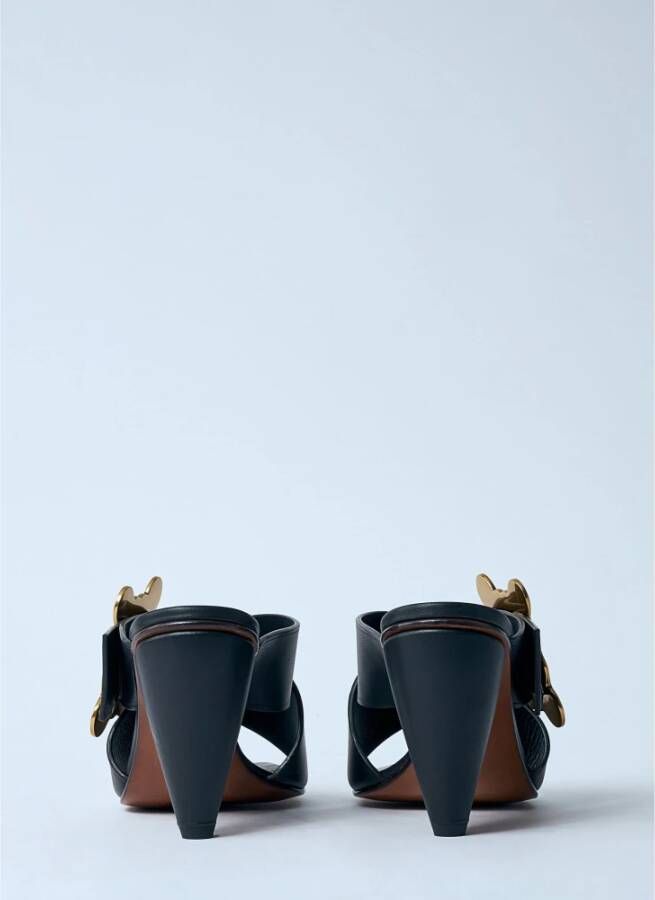 Vivienne Westwood Leren Riem Muilezels Hakken Black Dames