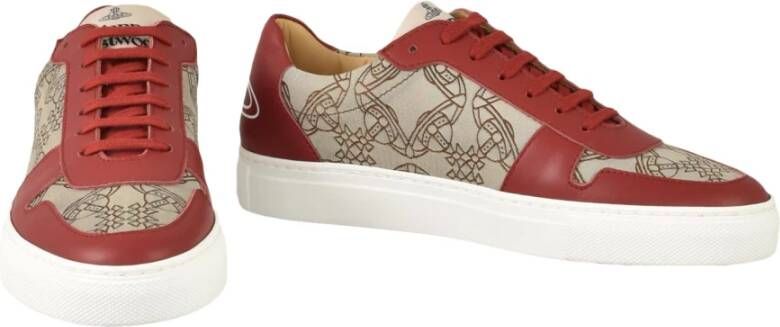 Vivienne Westwood Leren Sneakers met Rubberen Zool Red Dames