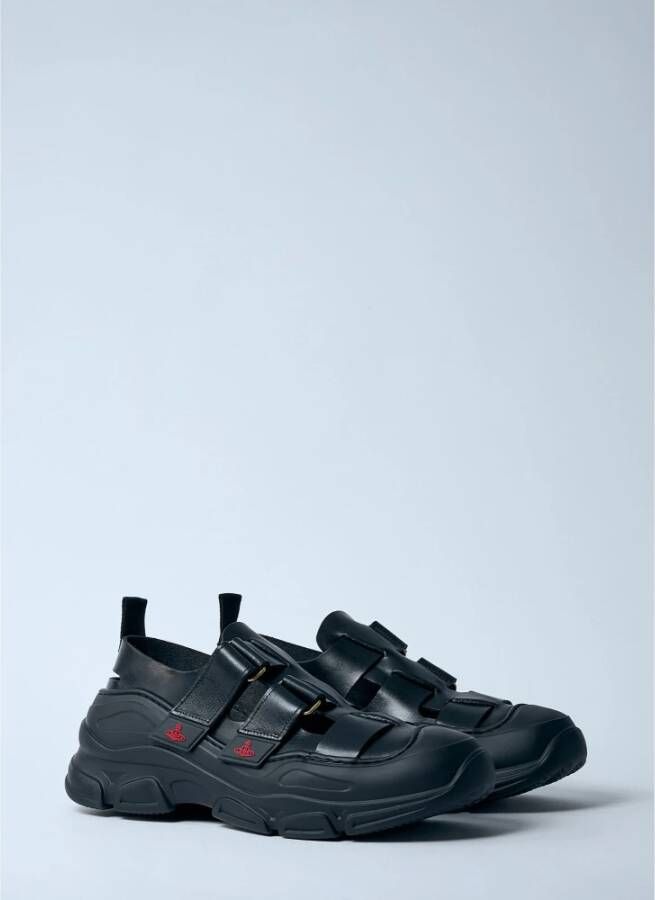 Vivienne Westwood Leren sneakers met uitsparingen Black Heren