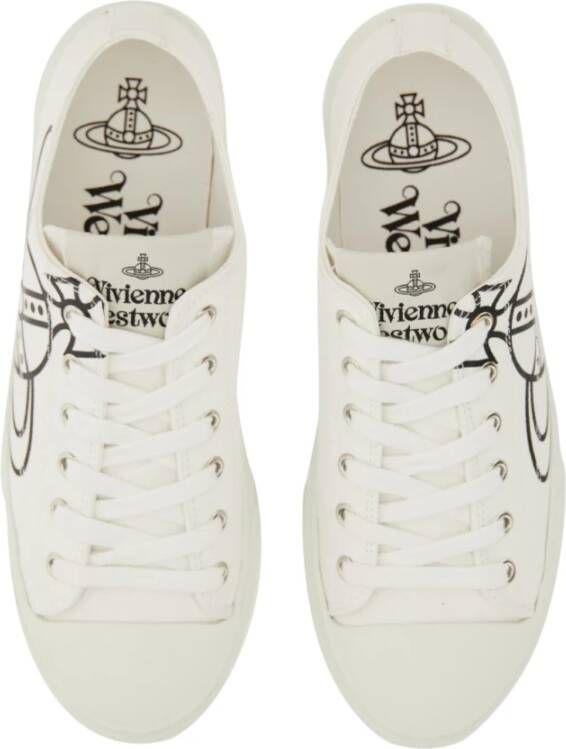 Vivienne Westwood Orb Logo Lage Sneaker White Dames