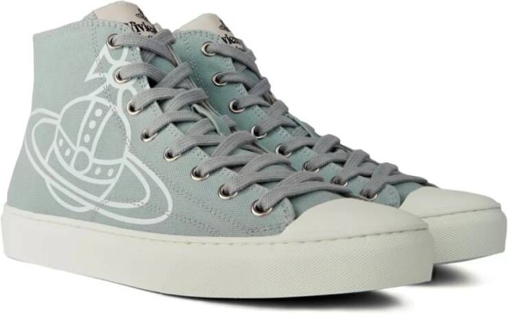 Vivienne Westwood Parel Grijs High-Top Sneakers Logo Gray Heren