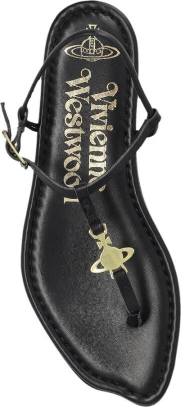 Vivienne Westwood Sandalen ORB Teenslipper Black Dames