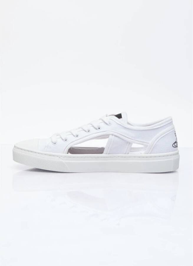 Vivienne Westwood Stijlvolle Cut-Out Sneakers White Dames