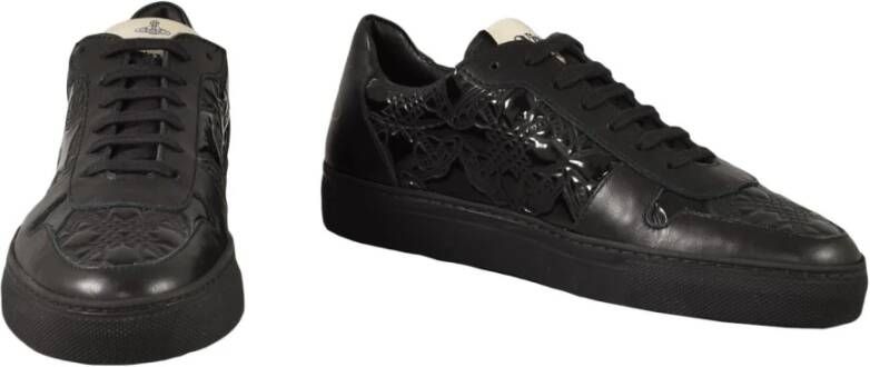 Vivienne Westwood Stijlvolle leren sneakers met rubberen zool Black Dames