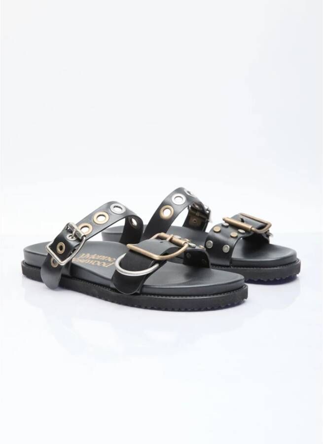 Vivienne Westwood Stud Leren Sandalen Black Heren