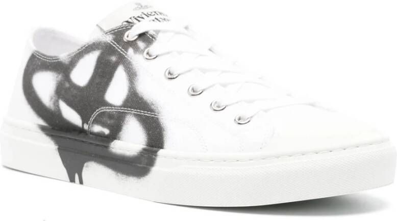 Vivienne Westwood Witte Sneakers Orb Logo Print White Heren