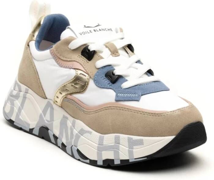 Voile blanche Beige City Chic Sneakers met Patentdetails Multicolor Dames