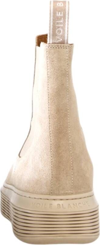 Voile blanche Beige Leren Sneakers Beige Dames