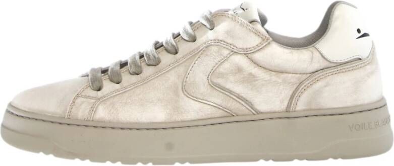 Voile blanche Beige Leren Stoffen Sneakers Beige Heren