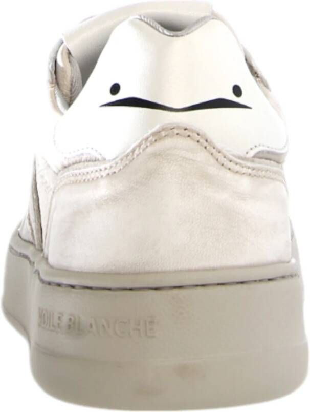 Voile blanche Beige Leren Stoffen Sneakers Beige Heren