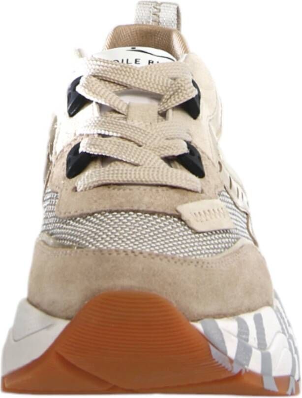 Voile blanche Beige Sneakers Club105 in leer nylon Beige Dames