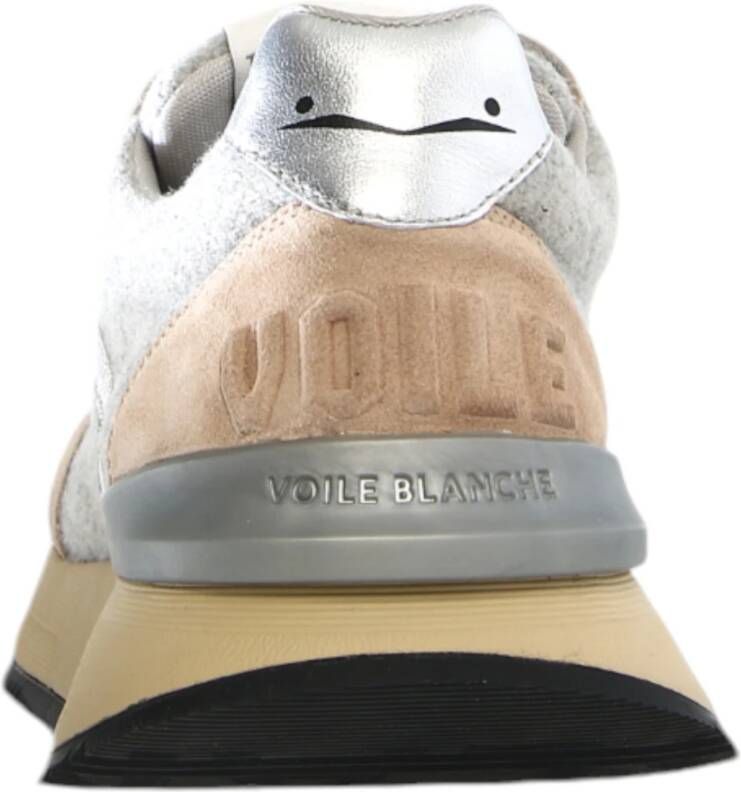 Voile blanche Beige Sneakers in Leer Nylon Beige Dames