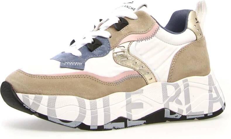 Voile blanche Beige Sneakers Stadschic Design Beige Dames