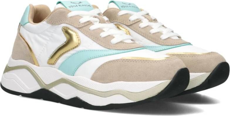 Voile blanche Beige Suède Lage Sneakers Multicolor Dames