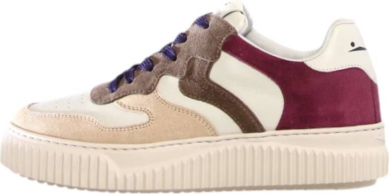 Voile blanche Beige Suède Sneakers Laura Stijl Multicolor Dames