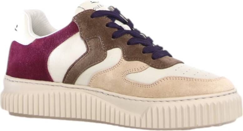 Voile blanche Beige Suède Sneakers Laura Stijl Multicolor Dames