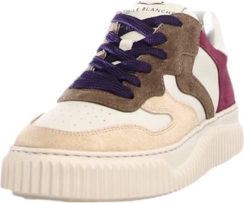 Voile blanche Beige Suède Sneakers Laura Stijl Multicolor Dames