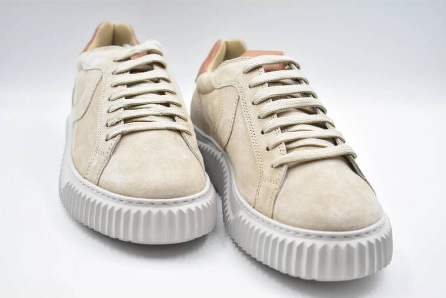 Voile blanche Beige Veterschoenen Dames Aw23 Beige Dames