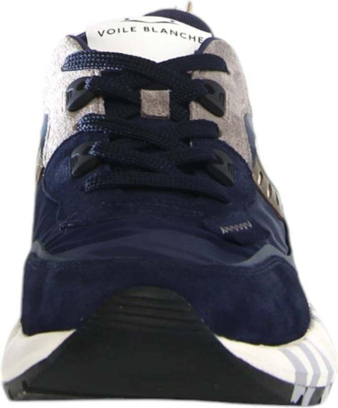 Voile blanche Blauwe Leren Nylon Club01 Sneakers Blue Heren