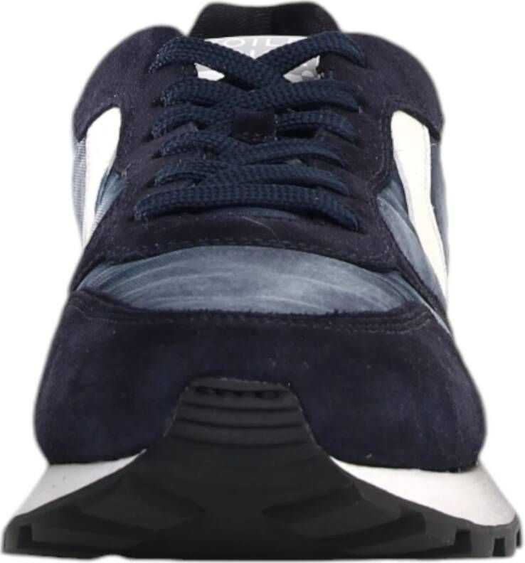 Voile blanche Blauwe Sneakers Paris Race Man Blue Heren