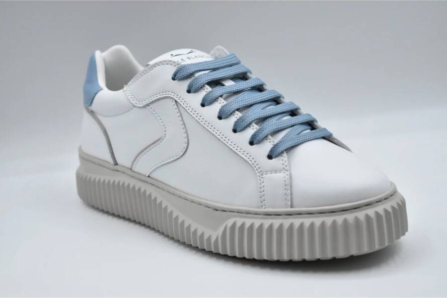 Voile blanche Blauwe Veterschoenen voor Dames White Dames