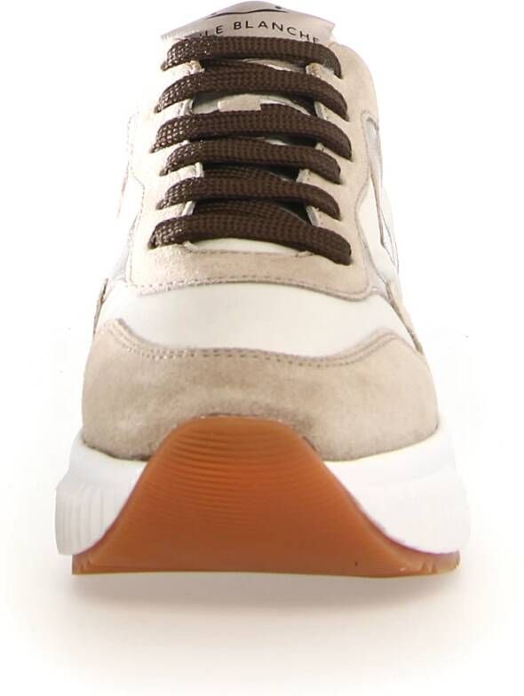 Voile blanche Crème Sneakers met Contrasterend Ontwerp Beige Dames