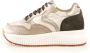 Voile blanche Crème Sneakers met Contrasterend Ontwerp Beige Dames - Thumbnail 10