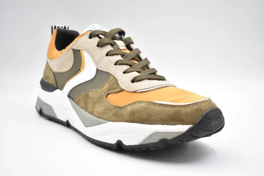 Voile blanche Geknoopte Taupe Oranje Schoenen voor Heren Groen Heren