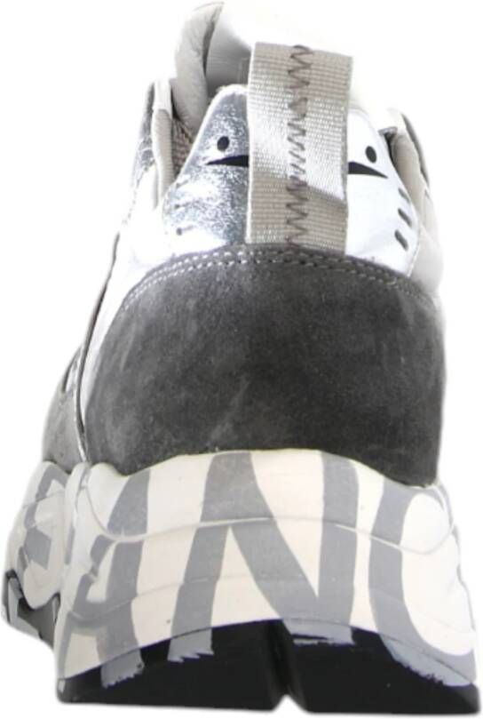 Voile blanche Grijze Sneakers Club105 Leer Nylon Gray Dames