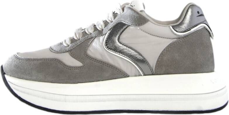 Voile blanche Grijze Sneakers in pelle nylon Gray Dames