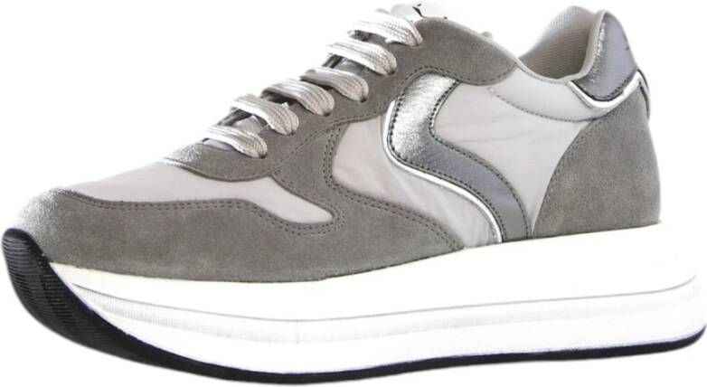 Voile blanche Grijze Sneakers in pelle nylon Gray Dames